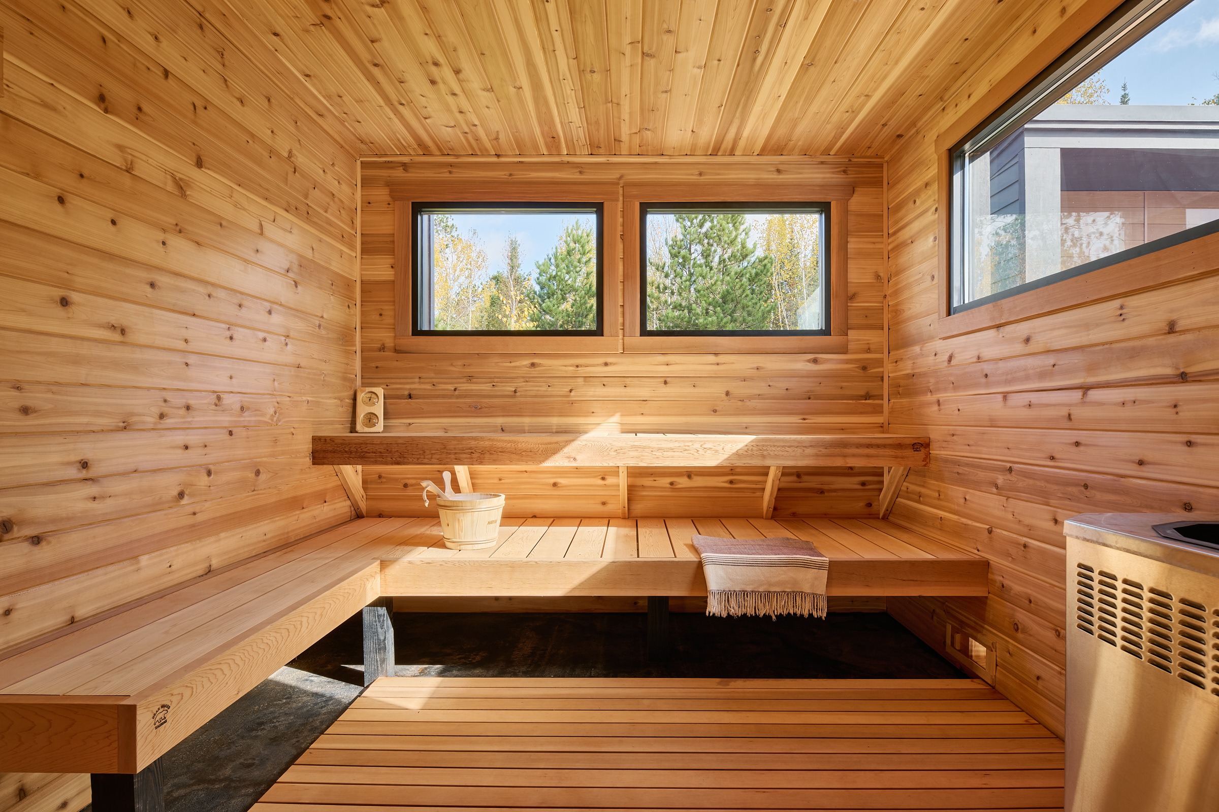Pool and Sauna Haus interior of sauna
